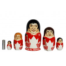 Matryoshka nesting doll Canada Sportsmen of World series in 1972  . Free worldwide shipping.