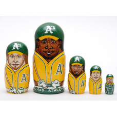 Matryoshka nesting doll Oakland Athletics. Free worldwide shipping.