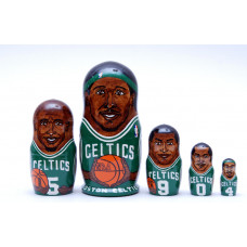 Matryoshka nesting doll Boston Celtics. Free worldwide shipping.