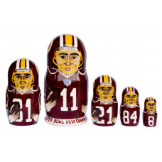 Matryoshka nesting doll Washington Redskins. Free worldwide shipping.