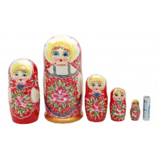 Matryoshka nesting doll Gzhel14. Free worldwide shipping.
