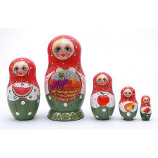 Matryoshka nesting doll with fruit Free worldwide shipping